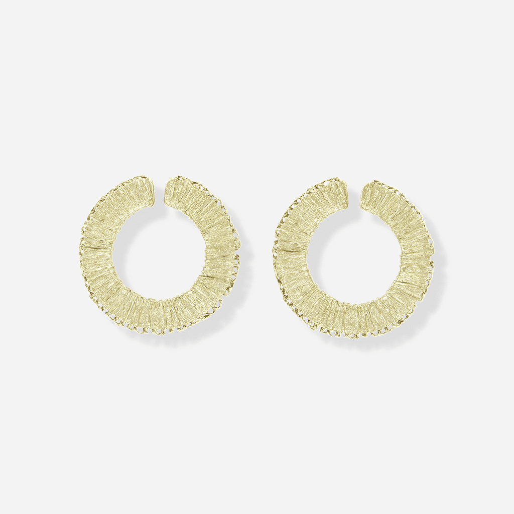Boucles D'oreilles Clips Vintage Little Woman Paris Doré Spirale - Occasion